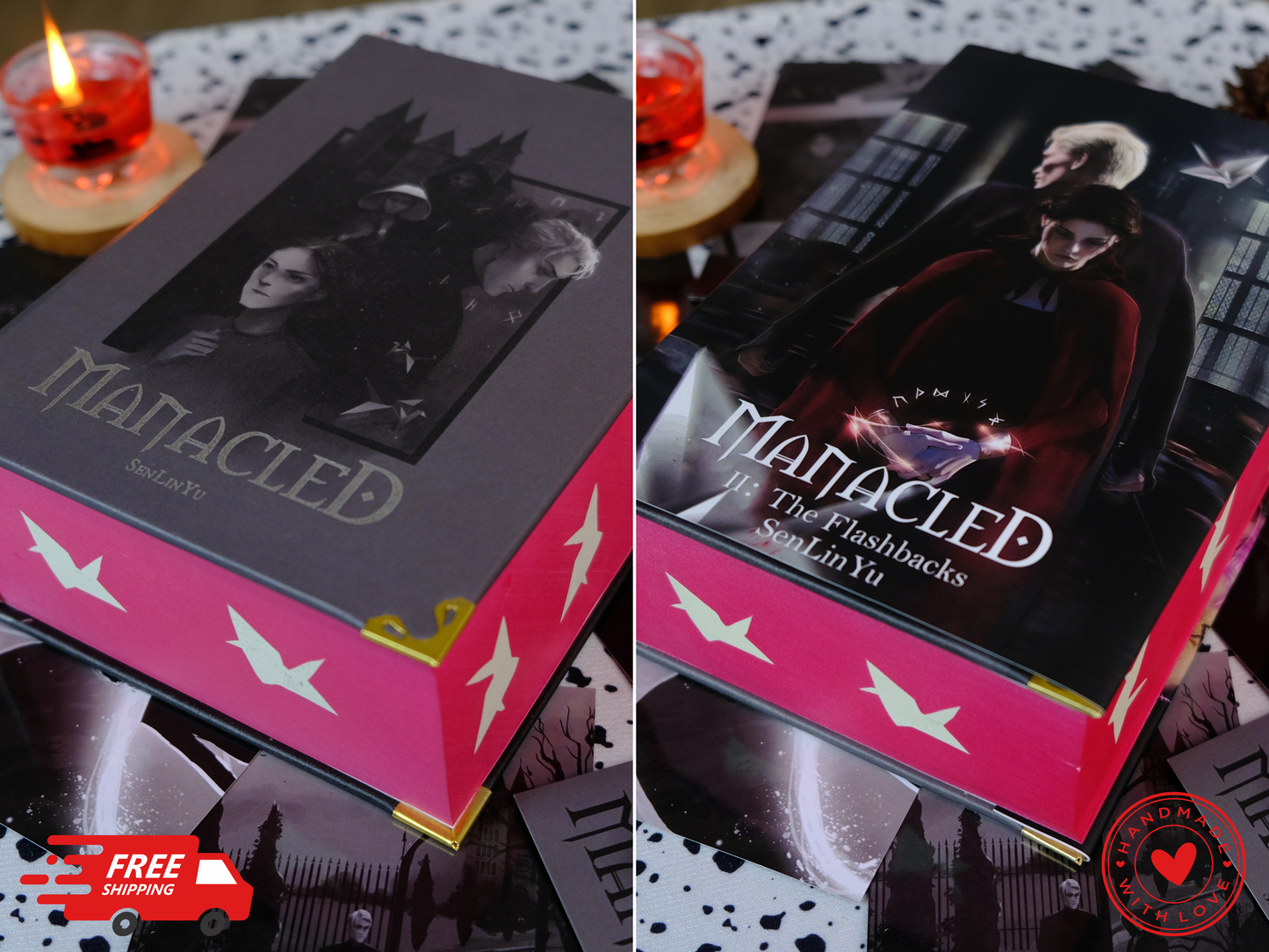 Manacled Luxury Limited Edition | 3-in-1 Hardcover Binding with Unique Hand-Painted Edges | Dramione Collector’s Book