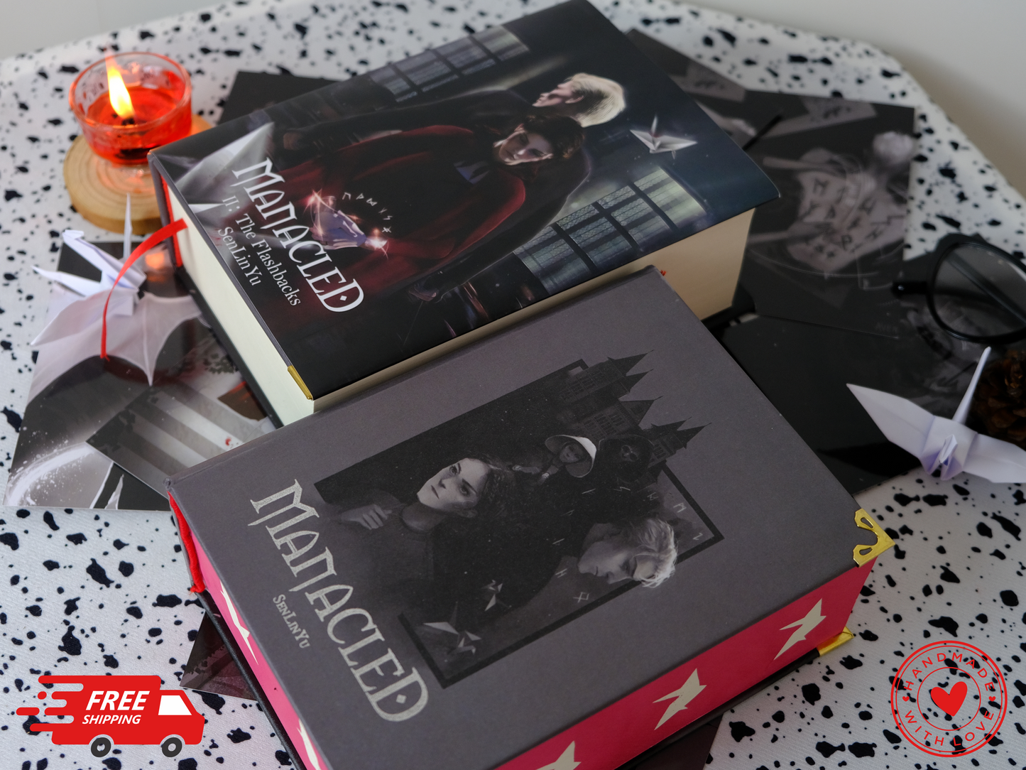 Manacled Luxury Limited Edition | 3-in-1 Hardcover Binding with Unique Hand-Painted Edges | Dramione Collector’s Book