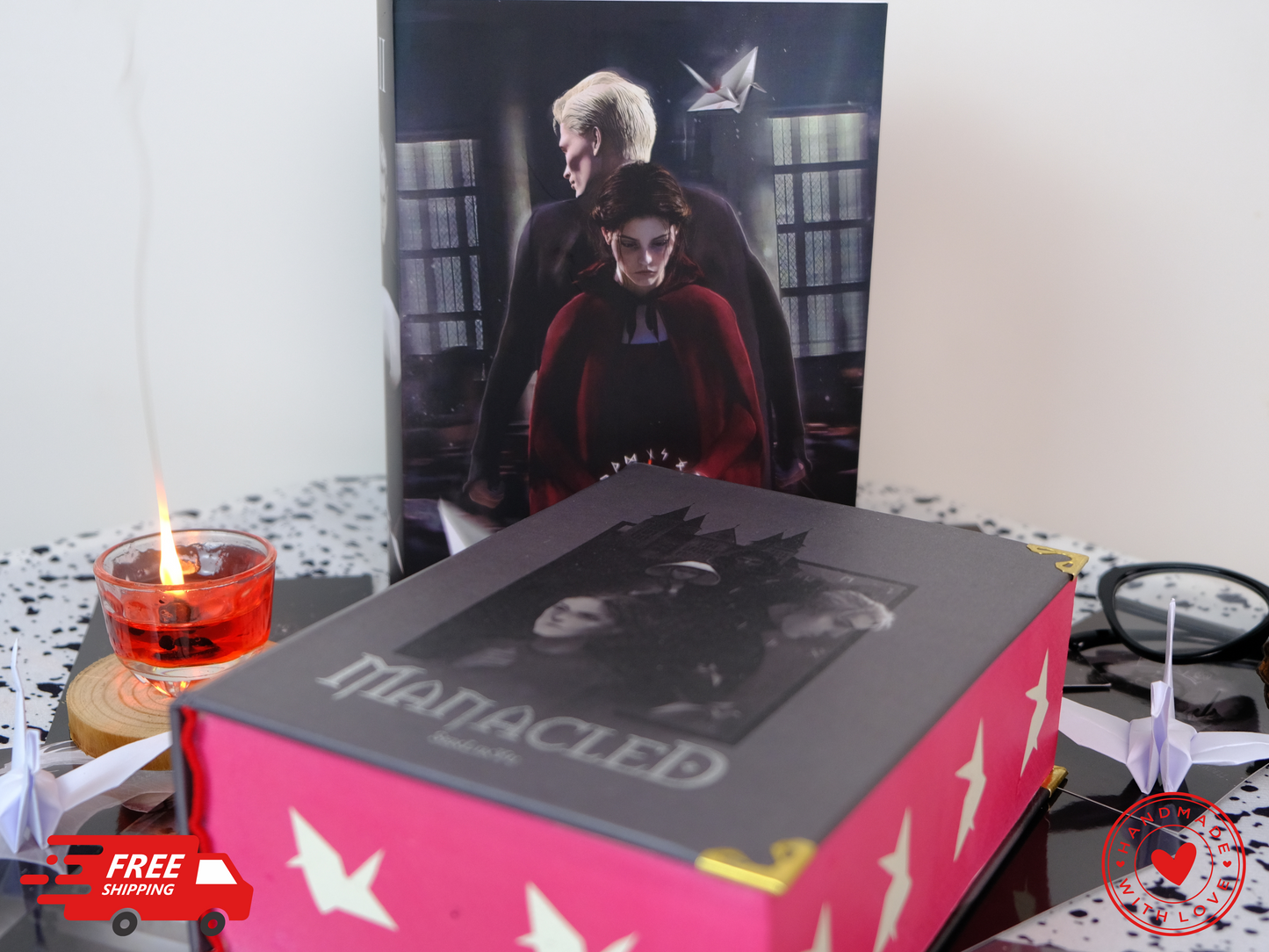 Manacled Luxury Limited Edition | 3-in-1 Hardcover Binding with Unique Hand-Painted Edges | Dramione Collector’s Book